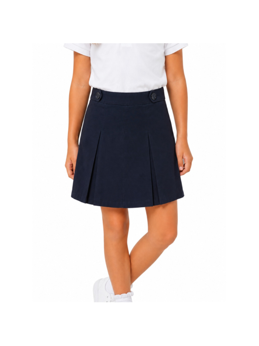 Girls Amazon Essentials Pleated Pull-On Scooter Skirt–Black–Size M (8) Plus-NWOT